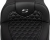 Saddlemen - 823-07-190B2 - Roadsofa™ Extended Reach Seat - with Backrest - Honeycomb - Dark Gray Stitch - FLTR/FLHX '23-'24