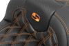Saddlemen - 823-07-20603 - RoadSofa™ Seat - without Backrest - Carbon Fiber - Orange Stitch - FL/FX '23-'24