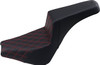 Saddlemen - 818-30-172RD - Step-Up Seat - Front Lattice Stitch/With Red Stitching - Black