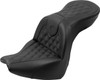Saddlemen - 818-31-182BR - Roadsofa™ Seat - with Backrest - Lattice Stitch - FXBR/S '18-'20