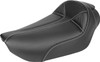 Saddlemen - 896-04-0042 - Dominator Solo Seat - w/o Backrest- Black w/ Gray Stitching - FXD/WG '96-'03