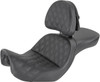 Saddlemen - 806-04-030LS - Explorer Seat - With Backrest - Lattice Stitched - Black - FXD