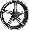 Arlen Ness - 91-655 - Wheel with Hub/Adapter - Factory 24 - Front - Black/Contrast Cut - 21x5.5