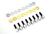 Colony - Chrome Rocker Cover Screw Kit fits Harley XL, FL, FXD - Acorn