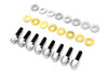 Colony - Chrome Rocker Cover Screw Kit fits Harley XL, FL, FXD - Acorn
