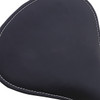 Drag Specialties Seats - Spring Solo Seat - Large - Low-Profile - Black w/ White Perimeter Stitch