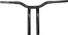 La Choppers - LA-7338-14B - Kage Fighter Welded Bent-Riser Handlebar - One Piece - 14" - Black