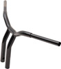 La Choppers - LA-7338-12B - Kage Fighter Welded Bent-Riser Handlebar - One Piece - 12" - Black
