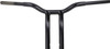 La Choppers - LA-7338-12B - Kage Fighter Welded Bent-Riser Handlebar - One Piece - 12" - Black