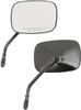 Drag Specialties - 06400981 - Mirrors - OEM - Side View - Rectangle - Black - Short - Pair