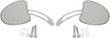Drag Specialties - 06401098 - Mirrors - Side View - Tapered - Chrome - Long Stem - Pair