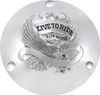 Drag Specialties - 11070155 - Live to Ride Derby Cover - 3 Hole - Chrome