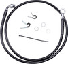 Drag Specialties - 17412528 - Brake Line - Front - Black - +4" - '04-'10 XL