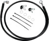Drag Specialties - 17412570 - Brake Line - Front - Black - +4" - FXDL '01-'05