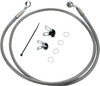 Drag Specialties - 17412640 - Brake Line - Front - +4" - Stainless Steel - XL