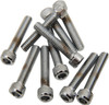 Drag Specialties - DS190585 - Bolts - Socket-Head - Replacement - Knurled/Coarse Thread - #8-32 x 7/8" - 10 Pack