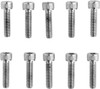 Drag Specialties - DS190589 - Bolts - Socket-Head - Replacement - Knurled/Coarse Thread - #10-24 x 3/4" - 10 Pack