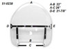 V-Twin - 51-0238 - Replica Assembled Clear Windshield - Fits 1949-1959 Harley-Davidson FL