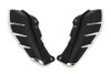 V-Twin - 51-0422 - Black Windshield Deflector Set with Chrome Trim