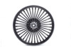 V-Twin - 52-0003 - Front 21 inch x 3.15 inch Duro 36 Fat Spoke Matte Black Whee - Fits 2000-2008 Harley-Davidson FLH, 1986-2008 FLT