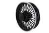 V-Twin - 52-0032 - Front 16 inch x 3.5 inch Duro 36 Fat Spoke Matte Black Wheel - Fits 1984-1999 Harley-Davidson FLT, 2007 FLT