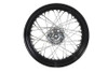 V-Twin - 52-0587 - 16 inch x 3.00 inch Replica KH Hub Wheel Black - Fits 1937-1948 Harley-Davidson UL, 1936-1952 WL (rear only), 1941-1966 FL, 1936-1948 EL