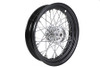 V-Twin - 52-0587 - 16 inch x 3.00 inch Replica KH Hub Wheel Black - Fits 1937-1948 Harley-Davidson UL, 1936-1952 WL (rear only), 1941-1966 FL, 1936-1948 EL