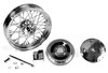 V-Twin - 52-1050 - 16 inch x 3.00 inch Wheel and Brake Drum Assembly Chrome - Fits 1954-1972 Harley-Davidson XL (Rear)