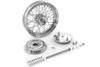 V-Twin - 52-1052 - 16 inch x 3.00 inch Wheel and Brake Drum Assembly Chrome - Fits 1975-1978 Harley-Davidson XL (Rear)