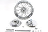 V-Twin - 52-1052 - 16 inch x 3.00 inch Wheel and Brake Drum Assembly Chrome - Fits 1975-1978 Harley-Davidson XL (Rear)