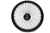 V-Twin - 52-1417 - 23 inch x 3.5 inch King Spoke Front Wheel Black/Chrome