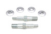 V-Twin - 54-0405 - Lower Rear Shock Stud Kit Zinc - Fits 1975-1978 Harley-Davidson XL