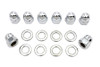 V-Twin - 7017-16 - Chrome Cylinder Base Acorn Nut and Washer