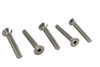 V-Twin - 73-0166 - Allen Flat Head Screws Stainless Steel 3/8 inch-16 x 2-1/2 i