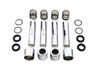 V-Twin - 7508-20T - Chrome Pushrod Cover and Clip Kit
