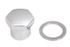 V-Twin - 7619-1T - Chrome Domed Triple Tree Fork Stem Nut - Fits 1971-1984 Harley-Davidson FX, 1978-1987 XL