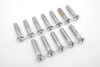 V-Twin - 8149-12 - Chrome Cam Cover Stock Slotted Screws
