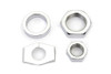 V-Twin - 8160-4 - Chrome Rear Axle Nut and Lock Kit