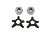 V-Twin - 8409-4 - Brake Shaft Nut and Lock Kit Chrome