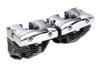 V-Twin - 10-1063 - Cylinder Head Set with Chrome Rocker Box