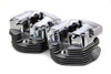 V-Twin - 10-1064 - Cylinder Head Set with Chrome Rocker Box