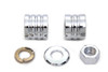V-Twin - 2021-5 - Front Axle Spacer Kit Groove Style Chrome