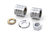 V-Twin - 2021-5 - Front Axle Spacer Kit Groove Style Chrome