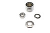 V-Twin - 2033-4 - Front Axle Spacer Kit Groove Style Chrome