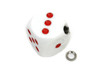 V-Twin - 21-0938 - White Dice Style Shifter Knob - Fits 1941-1984 Harley-Davidson FL, 1936-1973 G, 1936-1952 W