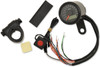 Drag Specialties - 1-7/8" Mini Electronic Speedometer w/ Indicator Lights - Gloss Black