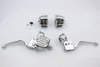 V-Twin - 22-0804 - Contour Style Chrome Handlebar Control Kit - Fits 1996-2006 Harley-Davidson FXST, 1996-2003 XL, 1996-2006 FLST, FXDWG, FXD