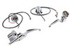V-Twin - 22-1838 - Handlebar Control Kit Chrome - Fits 2012-2017 Harley-Davidson FXD, 2011-2014 FLS, 2011-2013 FXCW, FXCWC, 2011-2014 FLST, FXS