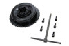 V-Twin - 23-0051 - Rear Mechanical Brake Drum Black with Sprocket - Fits 1937-1948 Harley-Davidson UL, 1936-1940 EL, 1941-1957 FL