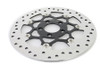 V-Twin - 23-0233 - Floating Stainless Steel, Black & Polished 11.8 inch Front B - Fits 2015-2020 Harley-Davidson FLST, 2014-2020 XL, 2015-2020 FXST, FLRT